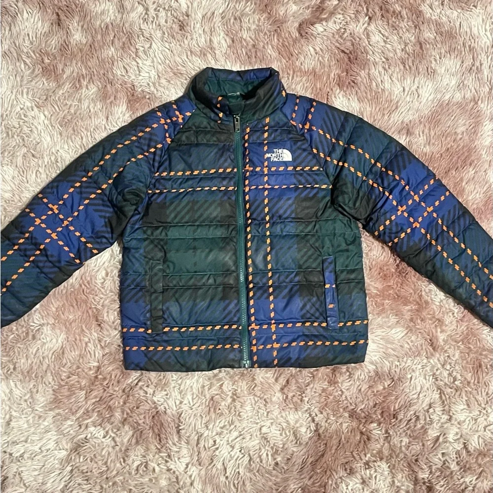 The North Face Quilted Jacket | Blue Green Patterned‎ Puffer